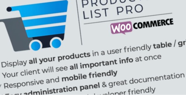 Woocommerce Products List Pro