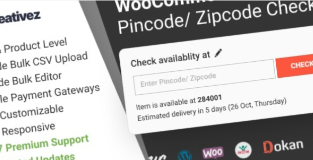 WooCommerce Pincode Zipcode Checker