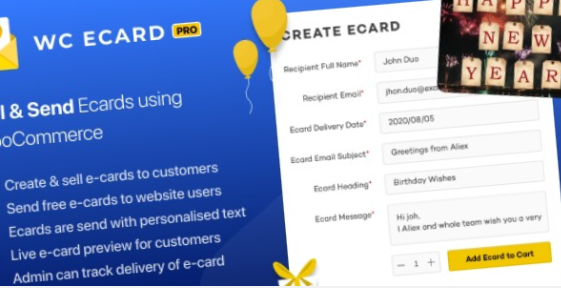 WooCommerce eCards Pro